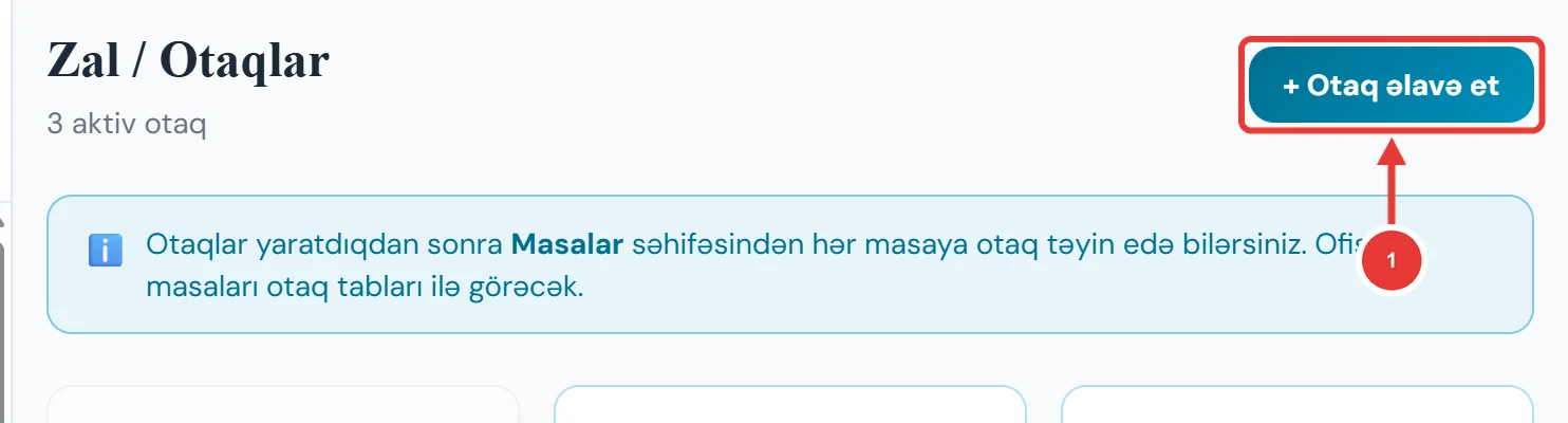 Zal və otaqlar səhifəsi